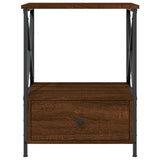NNEVL Bedside Tables 2 pcs Brown Oak 50x41x65 cm Engineered Wood