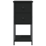 NNEVL Bedside Cabinet Black 32x42x70 cm Engineered Wood