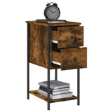 NNEVL Bedside Cabinets 2 pcs Smoked Oak 32x42x70 cm Engineered Wood