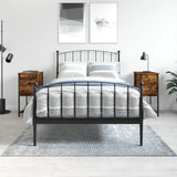 NNEVL Bedside Cabinets 2 pcs Smoked Oak 32x42x70 cm Engineered Wood