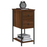 NNEVL Bedside Cabinet Brown Oak 32x42x70 cm Engineered Wood