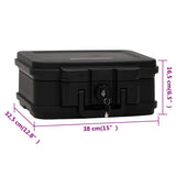 NNEVL Safe Box Black 38x32.5x16.5 cm Polypropylene