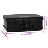 NNEVL Safe Box Black 44x37x16.5 cm Polypropylene