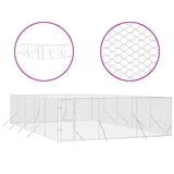NNEVL Outdoor Dog Kennel Silver 6x10x2 m Galvanised Steel