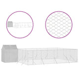 NNEVL Outdoor Dog Kennel with Roof Silver 10x6x2.5 m Galvanised Steel