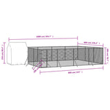 NNEVL Outdoor Dog Kennel with Roof Silver 10x6x2.5 m Galvanised Steel