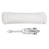 NNEVL Folding Anchor with Rope Silver 1.5 kg Malleable Iron