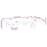 NNEVL Dolly Trolleys 2 pcs Rectangular 50x35x11.5 cm