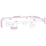 NNEVL Dolly Trolleys 2 pcs Rectangular 60x40x11.5 cm