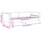 NNEVL Day Bed Light Grey 90x190 cm Fabric