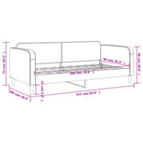 NNEVL Day Bed Dark Grey 90x190 cm Fabric
