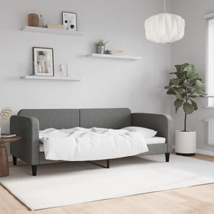 NNEVL Day Bed Dark Grey 90x190 cm Fabric