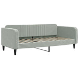 NNEVL Day Bed Light Grey 90x190 cm Velvet