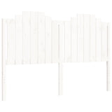NNEVL Bed Frame with Headboard White 153x203 cm Queen Solid Wood
