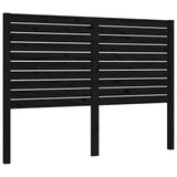 NNEVL Bed Frame with Headboard Black 137x187 cm Double Solid Wood