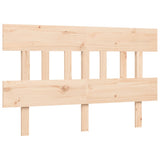 NNEVL Bed Frame with Headboard 137x187 cm Double Size Solid Wood