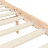 NNEVL Bed Frame with Headboard 137x187 cm Double Size Solid Wood