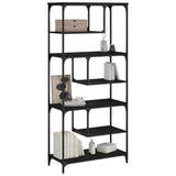 NNEVL Bookcase Black 81x36x176 cm Engineered Wood