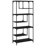 NNEVL Bookcase Black 81x36x176 cm Engineered Wood