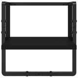 NNEVL 4 Piece Wall Shelf Set with Bars Black Engineered Wood