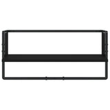 NNEVL 4 Piece Wall Shelf Set with Bars Black Engineered Wood