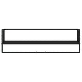 NNEVL 6 Piece Wall Shelf Set with Bars Black Engineered Wood
