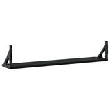 NNEVL Wall Shelves 2 pcs Black 80x15x15.5 cm Engineered Wood