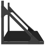 NNEVL Wall Shelves 2 pcs Black 60x25x25.5 cm Engineered Wood