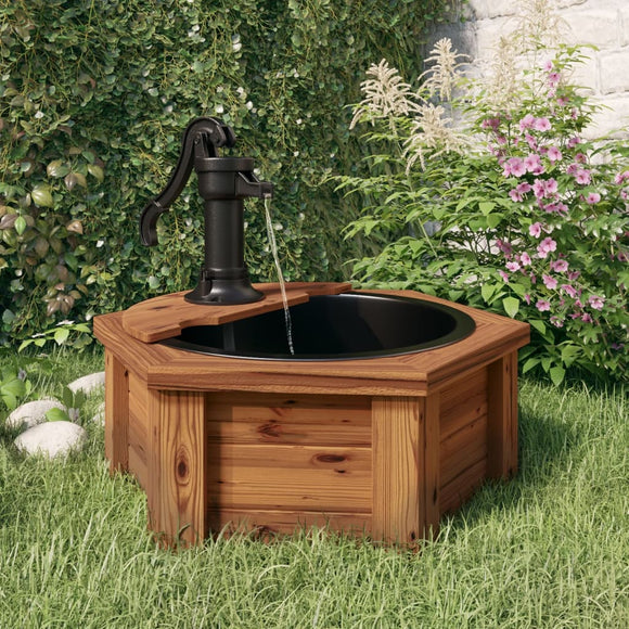NNEVL Water Fountain with Pump 57x57x53 cm Solid Wood Fir