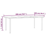 NNEVL 7 Piece Garden Dining Set Black Steel and Textilene