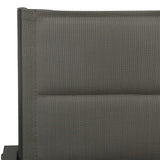 NNEVL 3 Piece Garden Dining Set Black Steel and Textilene