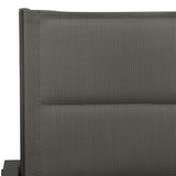 NNEVL 5 Piece Garden Dining Set Black Steel and Textilene