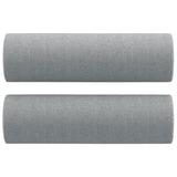 NNEVL 2-Seater Sofa with Throw Pillows Light Grey 140 cm Fabric