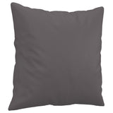 NNEVL 3-Seater Sofa with Throw Pillows Grey 180 cm Faux Leather