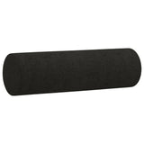 NNEVL 2-Seater Sofa with Throw Pillows Black 140 cm Fabric