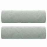 NNEVL 2-Seater Sofa with Throw Pillows Light Grey 120 cm Velvet