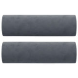 NNEVL 2-Seater Sofa with Throw Pillows Dark Grey 140 cm Velvet