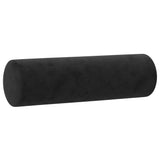NNEVL 2-Seater Sofa with Throw Pillows Black 140 cm Velvet