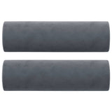 NNEVL 3-Seater Sofa with Throw Pillows Dark Grey 180 cm Velvet