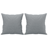 NNEVL 2-Seater Sofa with Throw Pillows Light Grey 120 cm Fabric