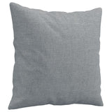 NNEVL 2-Seater Sofa with Throw Pillows Light Grey 120 cm Fabric