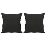 NNEVL 2-Seater Sofa with Throw Pillows Black 120 cm Fabric