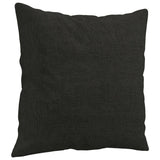NNEVL 2-Seater Sofa with Throw Pillows Black 120 cm Fabric