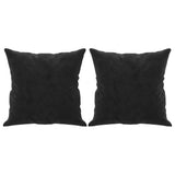 NNEVL 3-Seater Sofa with Throw Pillows Black 180 cm Velvet