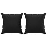 NNEVL 2-Seater Sofa with Throw Pillows Black 120 cm Faux Leather