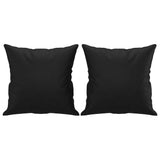 NNEVL 2-Seater Sofa with Throw Pillows Black 140 cm Faux Leather