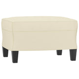 NNEVL Sofa Chair with Footstool Cream 60 cm Faux Leather