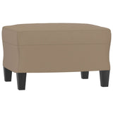 NNEVL Sofa Chair with Footstool Cappuccino 60 cm Faux Leather