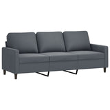 NNEVL 3-Seater Sofa with Footstool Dark Grey 180 cm Velvet