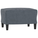 NNEVL 3-Seater Sofa with Footstool Dark Grey 180 cm Velvet